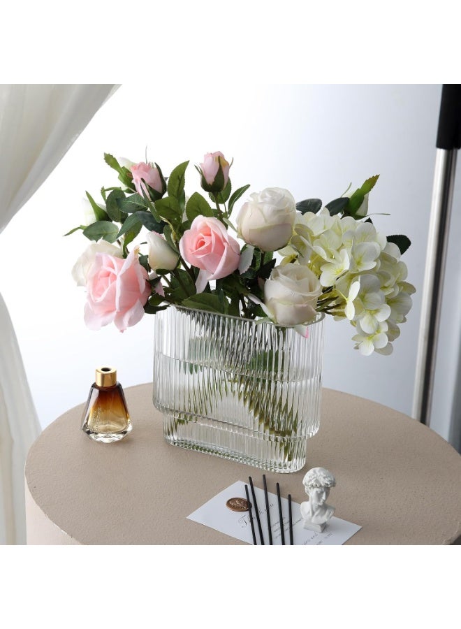 البيضاوي مزروعة الزجاج مزروعة الزهرة واضحة للزهرة المنزل Centerpieces ديكور - Image 3